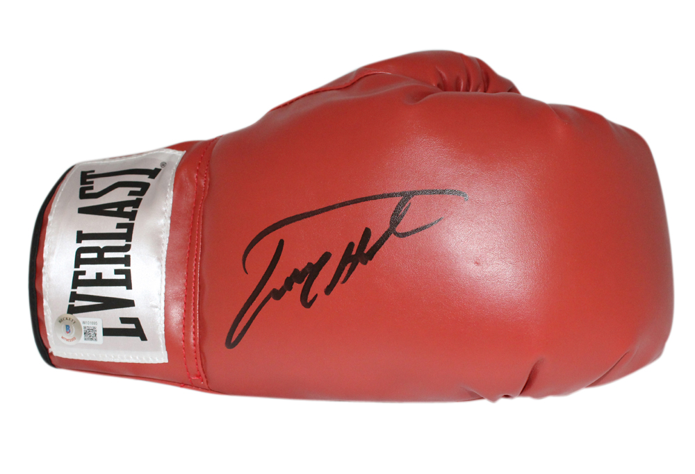 Larry Holmes Autographed/Signed Red Right Boxing Glove Beckett